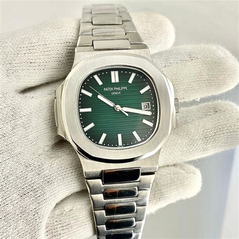 patek philippe nautilus green dial.